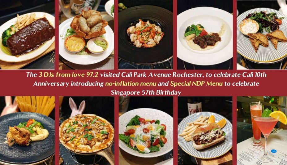The 3DJs from love 97.2 visited Cali, Park Avenue Rochester, to celebrate Cali 10th Anniversary Introduction No-Inflation Menu and Special NDP Menu to celebrate 57th Birthday